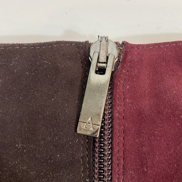 Aquatalia High Heel Boots Booties 8.5 Brown Suede Leather Made In Italy EUC - Picture 7 of 13